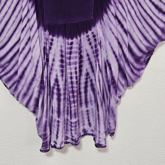 Embroidered pamcho tiedye coastal style one size 100% viscose - Picture 13 of 14